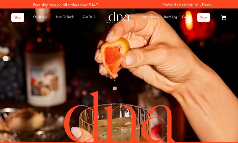 DNA Distillery website